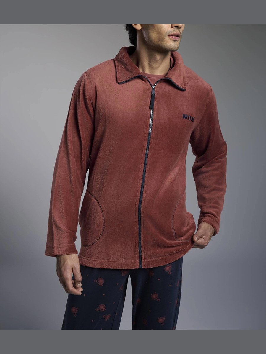 Bata de hombre de coralina teja 26454 Muydemí en Único