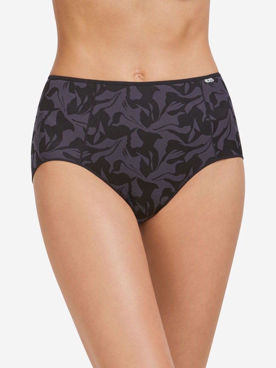 Braguita hipster de jacquard floral Avet 37063 en Negro