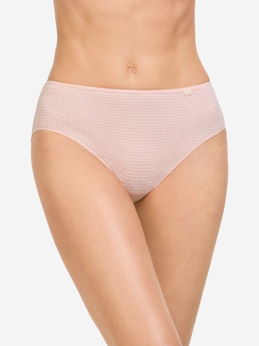 Braguita midi de algodón estampado Avet 32071 en Rosa