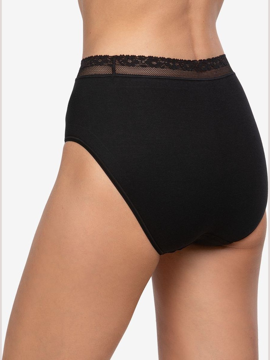 Braguita midi de algodón sin costuras Avet 32002 en Negro