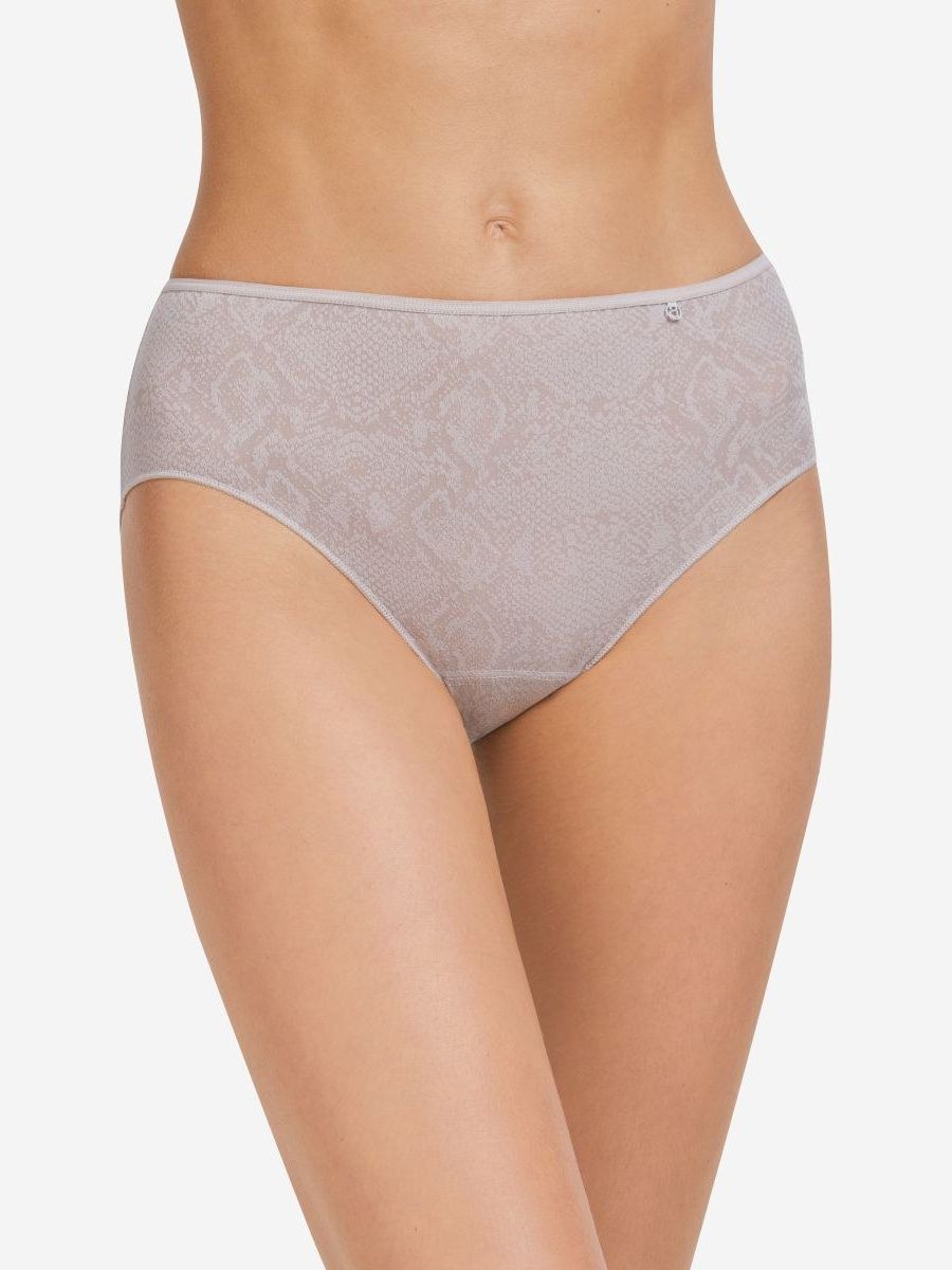 Braguita midi de jacquard animal print Avet 32052 en Taupe