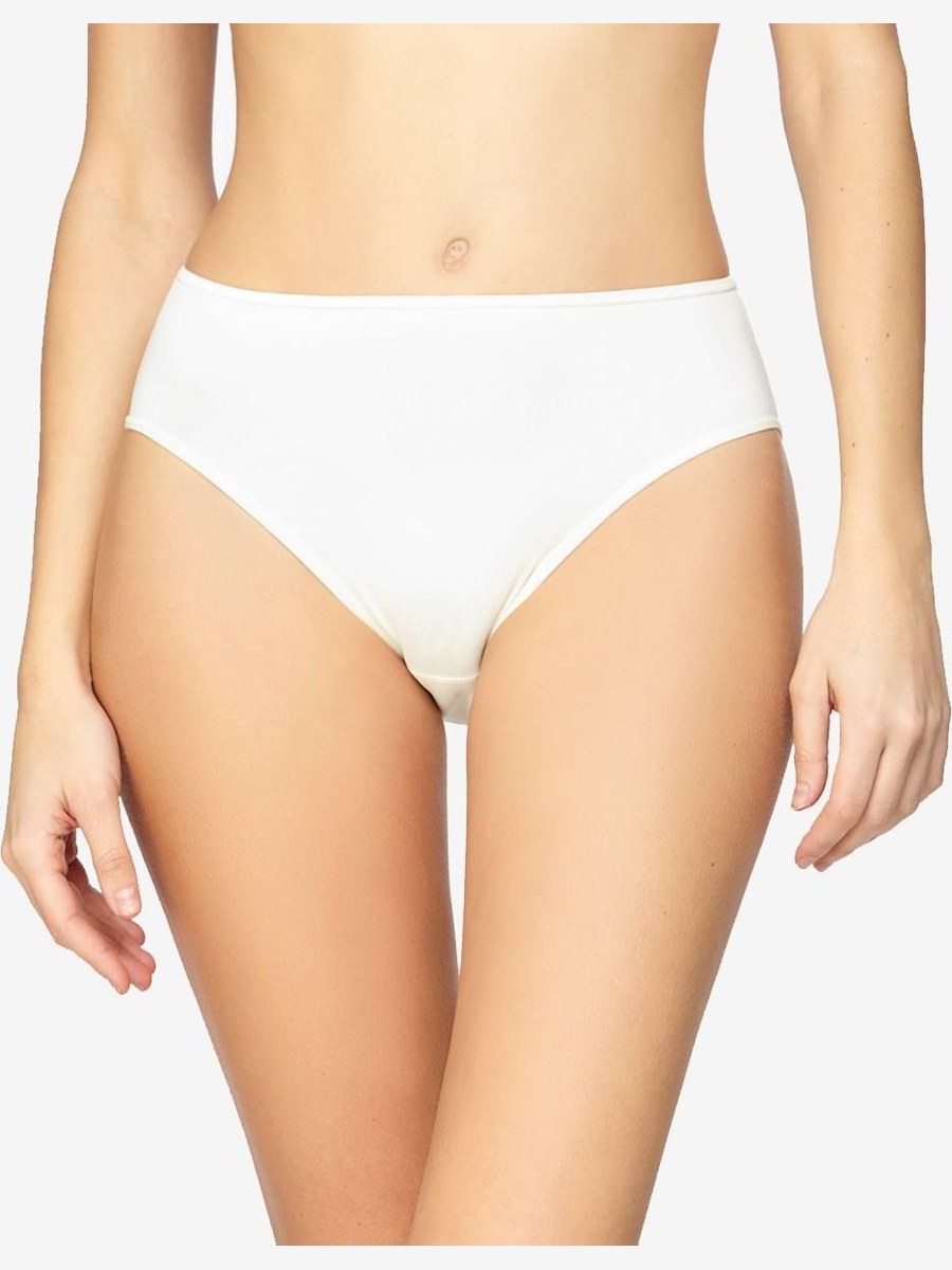 Braguita midi de microfibra con puntilla Avet 3290 en Blanco