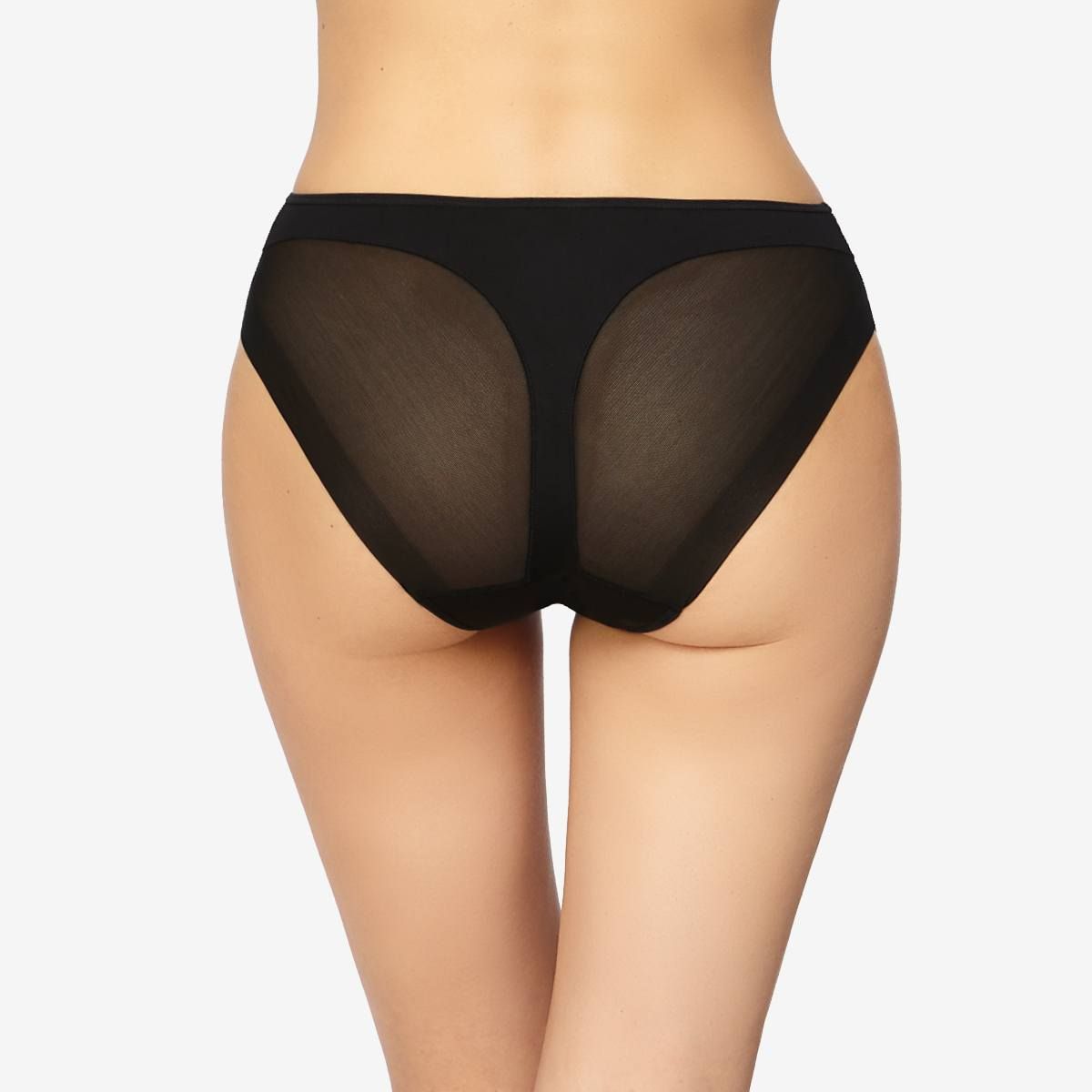 Braguita midi efecto tanga Avet 32188 en Negro