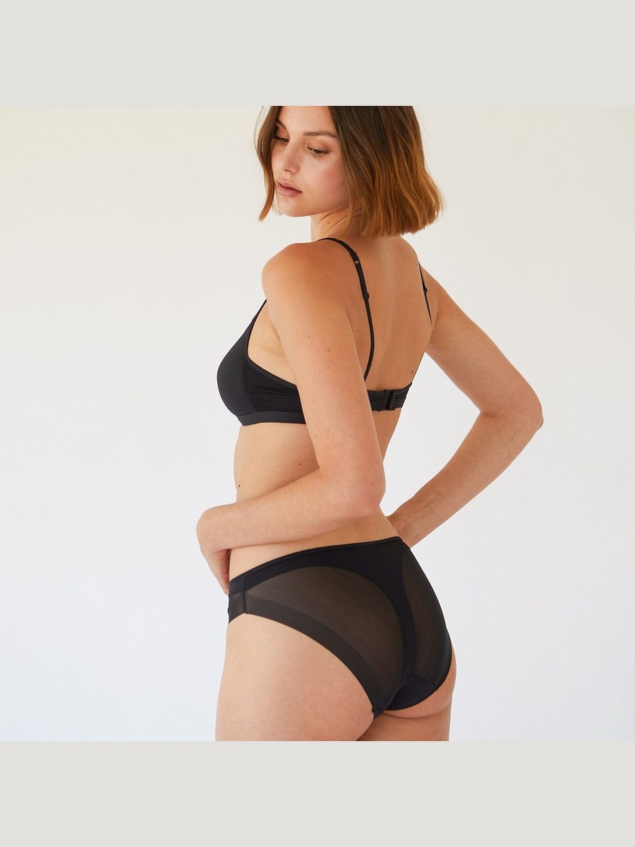 Braguita midi efecto tanga Avet 32188 en Negro