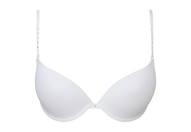 Sujetador push-up con tirantes multiposición en Blanco