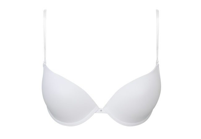 Sujetador push-up con tirantes multiposición en Blanco