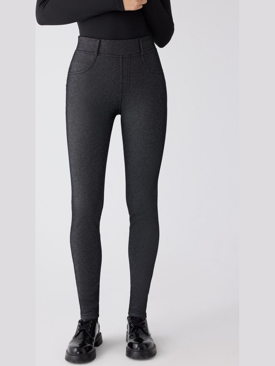 Leggings térmicos efecto vaquero push-up 70481 Ysabel Mora en Negro
