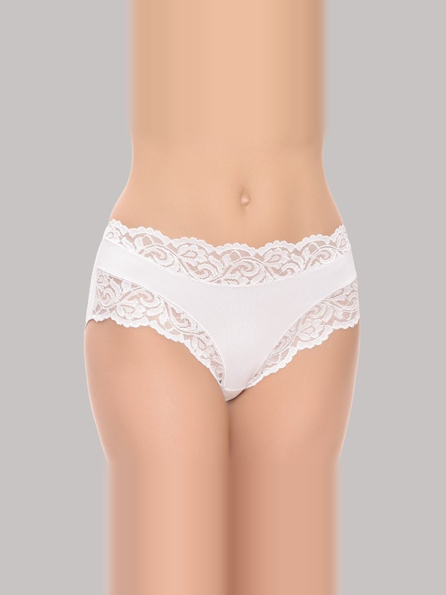 Braga de triple encaje Naiara 108 en blanco