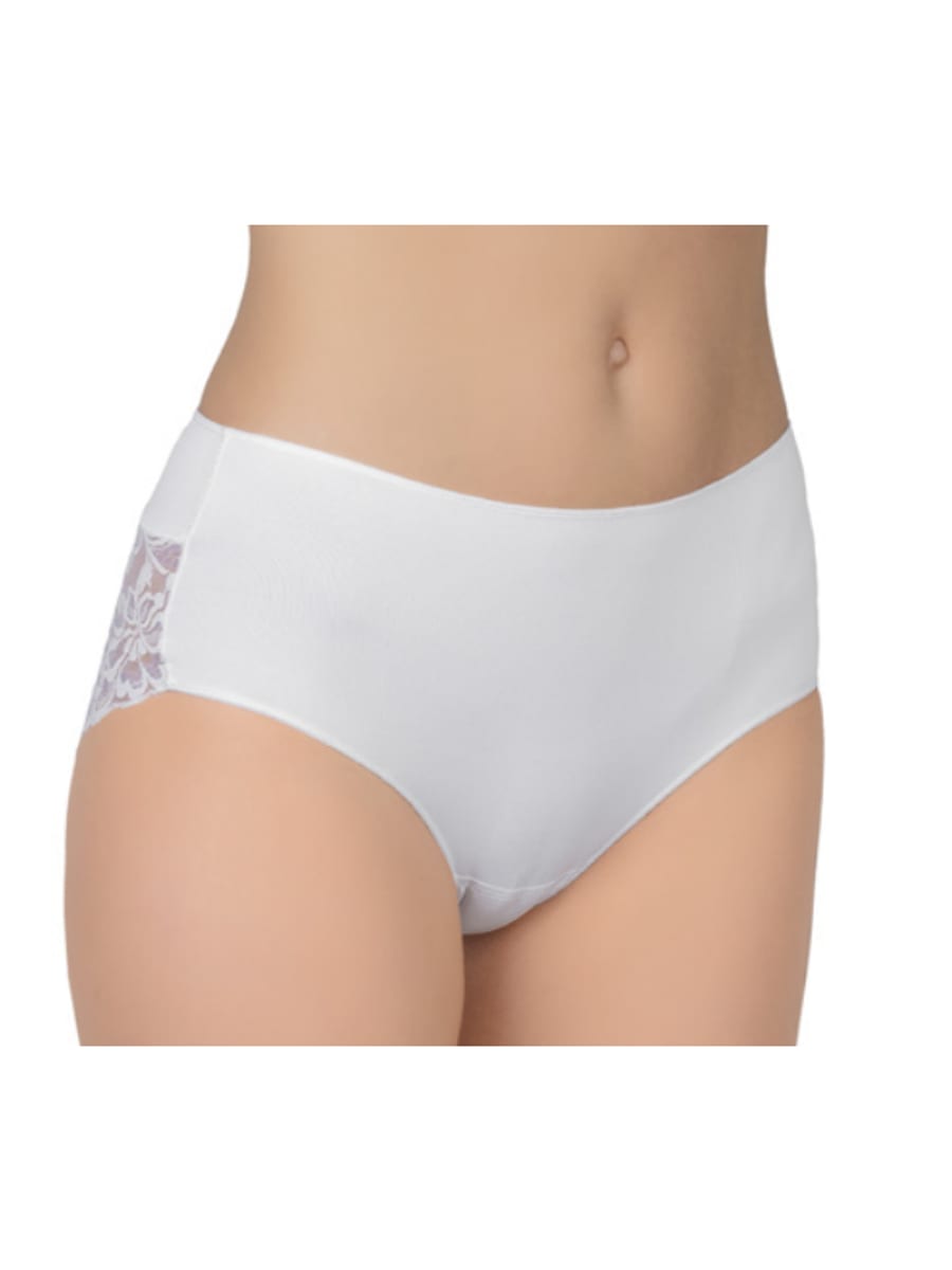 Pack de 2 bragas altas Naiara 478 en blanco, por delante