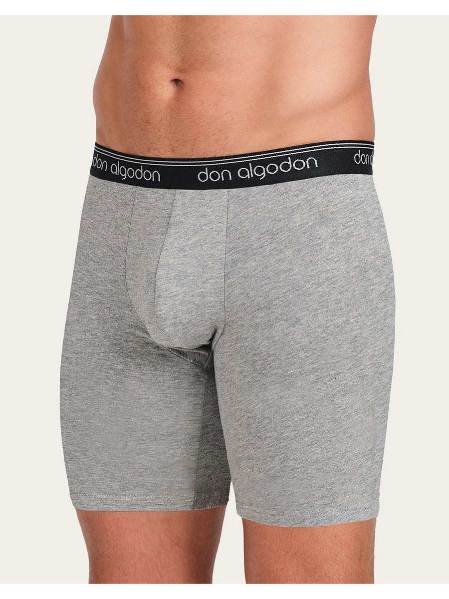 Pack de 2 bóxers largos de hombre PBC105 Don Algodón en Gris claro