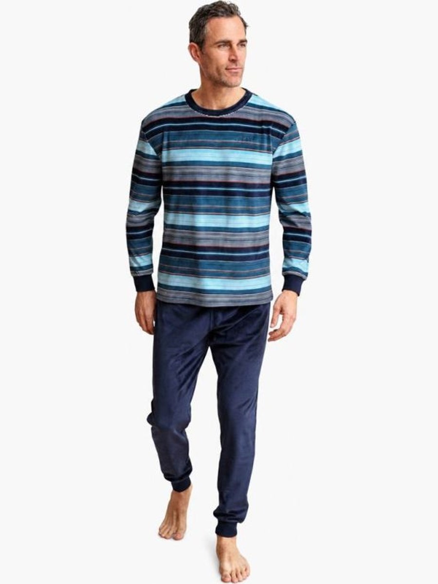 Pijama de hombre de rayas azules 265610 Muslher
