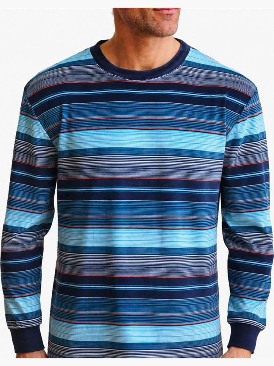 Pijama de hombre de rayas azules 265610 Muslher