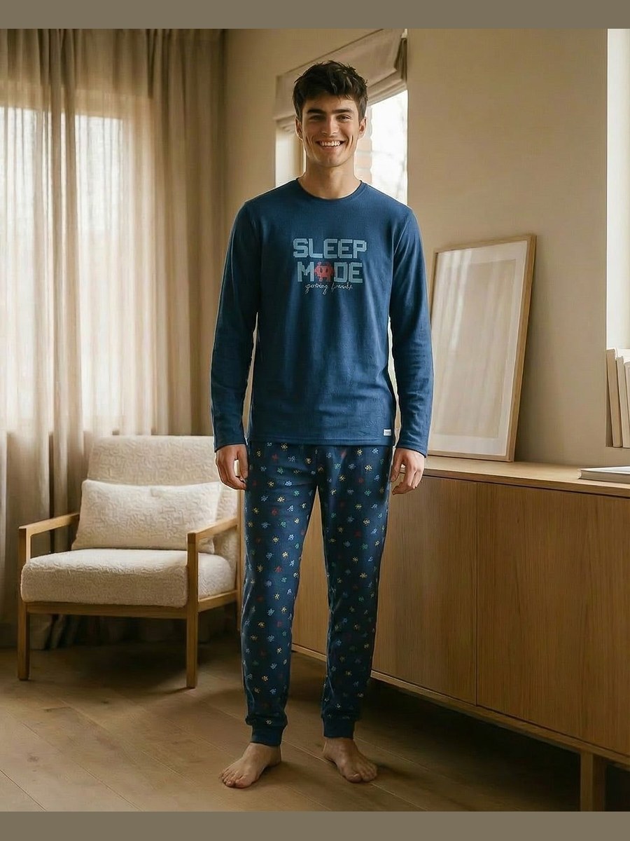 Pijama de hombre Sleep Mode de algodón 8654 Waterlemon en Único