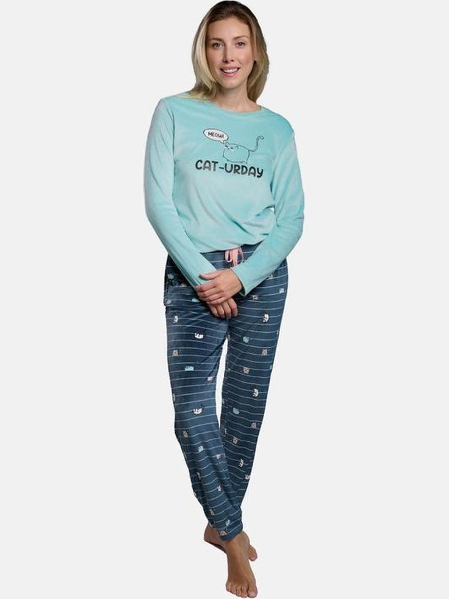 Pijama de mujer con gato 26230 Muydemí en Único
