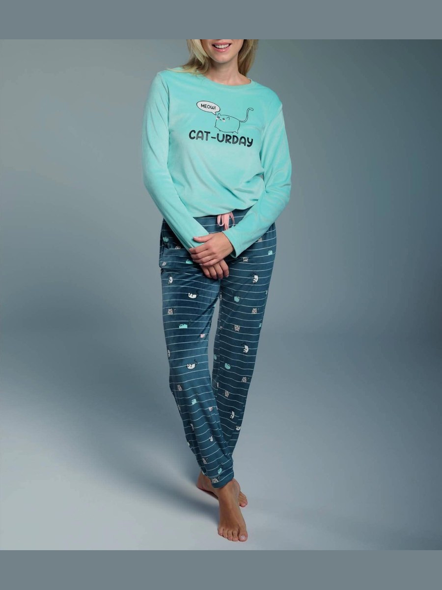 Pijama de mujer con gato 26230 Muydemí en Único