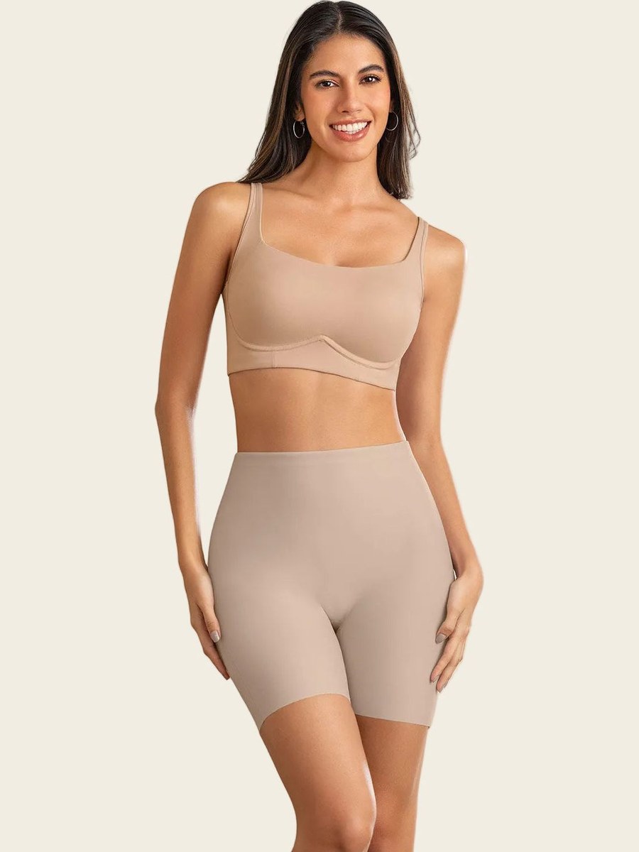 Short de compresión fuerte con efecto levanta glúteos Leonisa en Nude