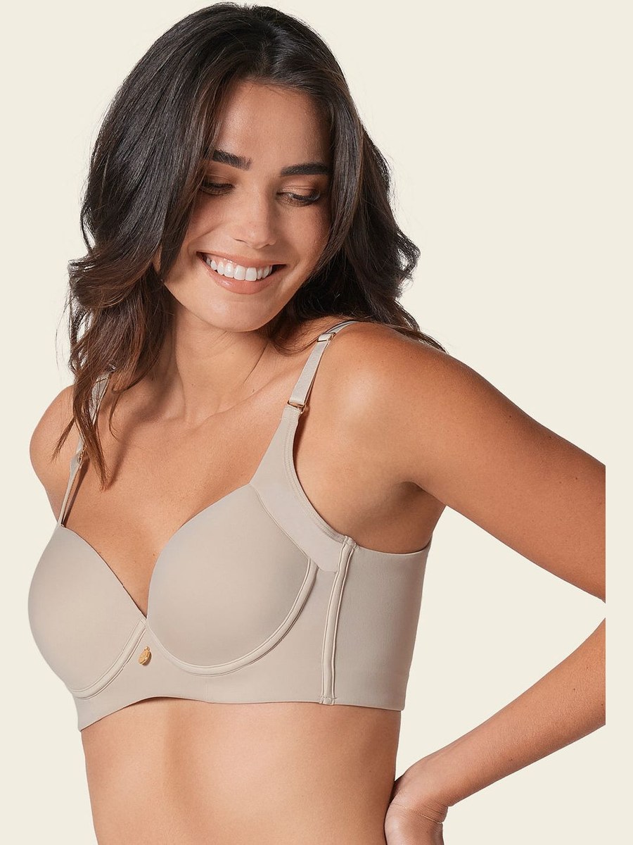 Sujetador Cover Bra de cobertura alta en axila y espalda Leonisa en Nude