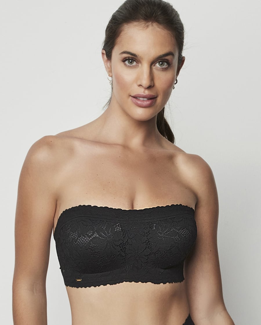 Sujetador bandeau sin tirantes, Selmark en Negro
