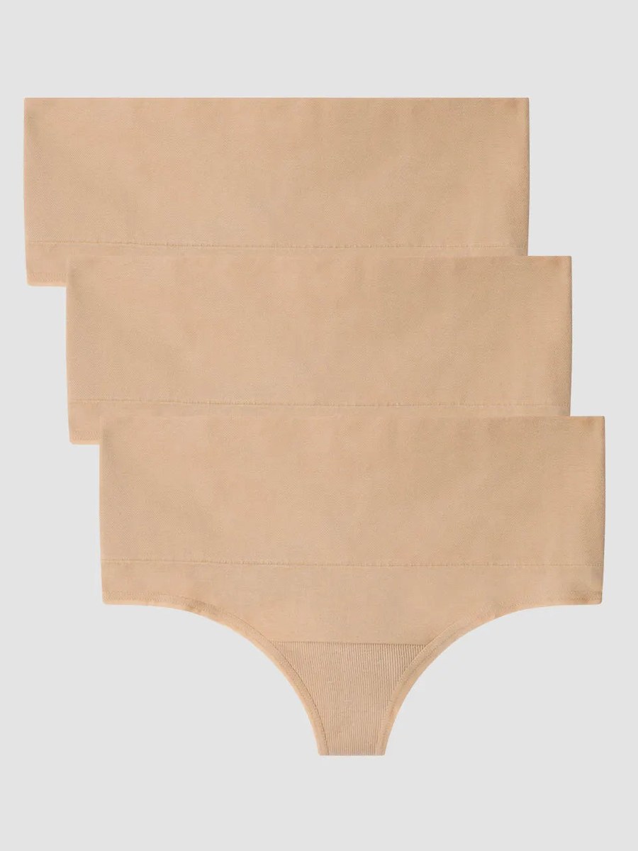 Tanga alto sin costuras con efecto control en cintura Gisela 1/0231 en Piel