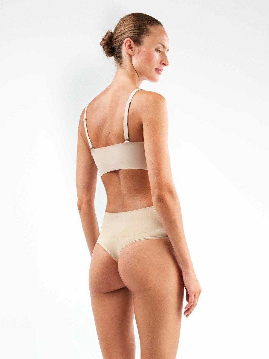 Tanga alto sin costuras con efecto control en cintura Gisela 1/0231 en Piel